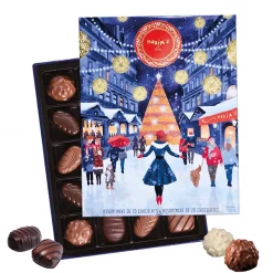 Blue Gift box 20 assorted chocolates Paris - Christmas Design - 200g