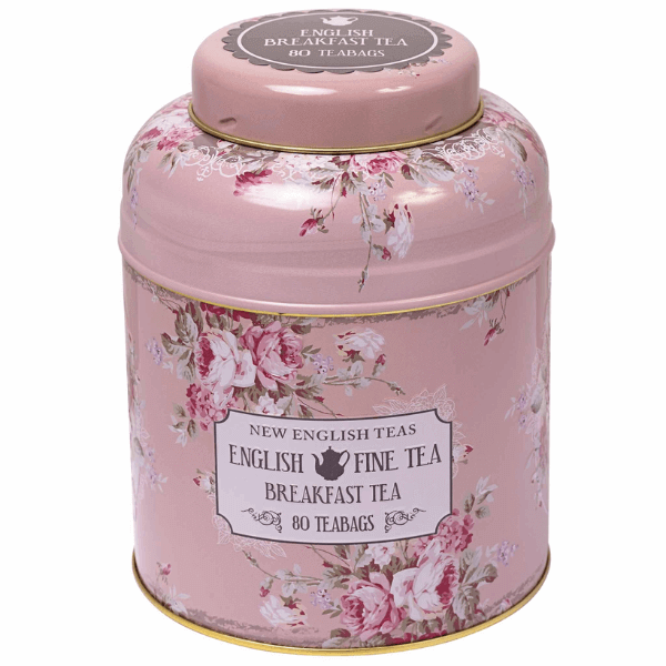 Vintage Floral 80 Teabag Tea Caddy - Blush 1 vintage-victorian-80-teabag-tea-caddy-blush