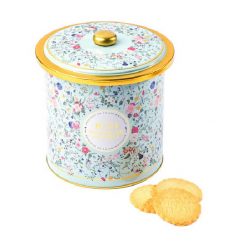 Biscuits sablés nature et tout chocolat - Seau métal bouquet sauvage - 250g