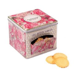 Biscuits sablés nature pur beurre frais - boite métal distributrice Écrin Trésor 300g