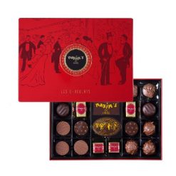 Red tin - Assortment 22 chocolates-215g+CHRISTMAS SLEEVE