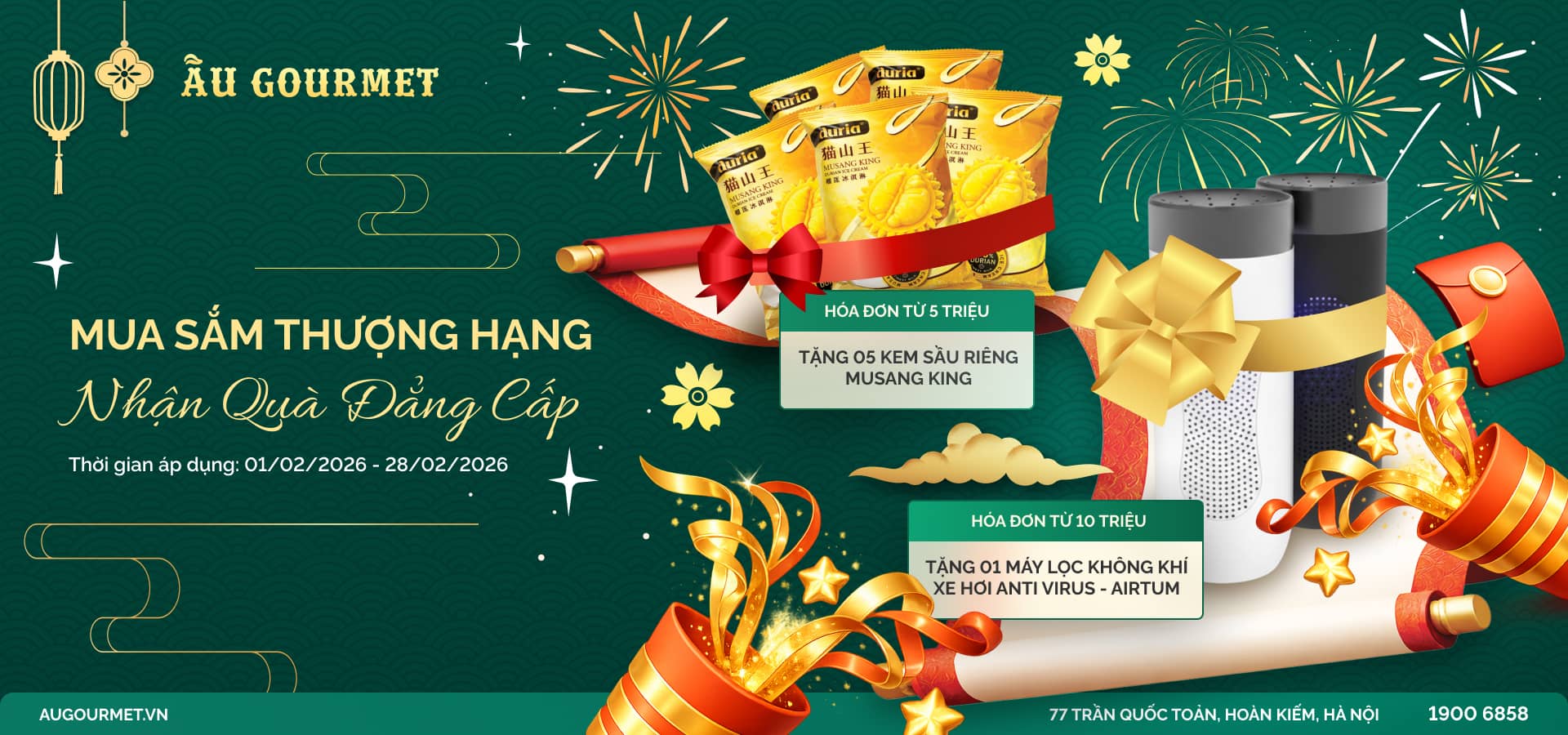 augourmet chuong trinh khuyen mai thang 2 2026