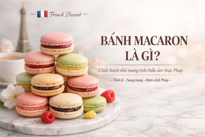 Tìm hiểu về bánh Macaron - Chiếc bánh nhỏ mang tinh thần ẩm thực Pháp 1 Bánh macaron là gì