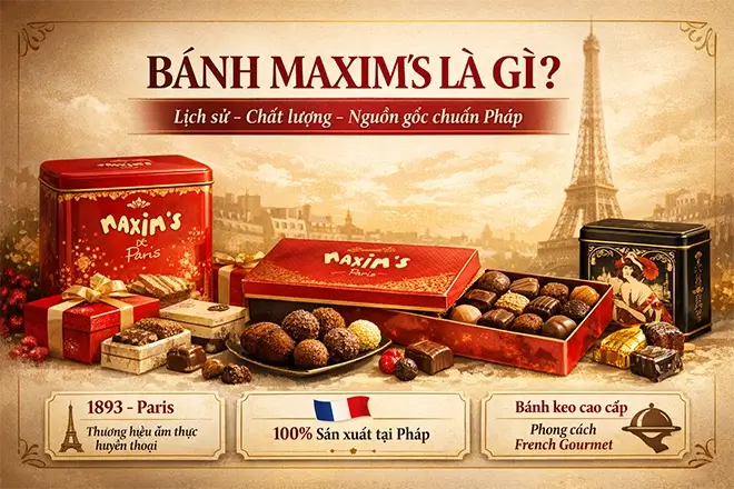 Bánh Maxim’s là gì? Lịch sử – chất lượng – nguồn gốc thương hiệu Pháp trứ danh 1 bánh maxims là gì