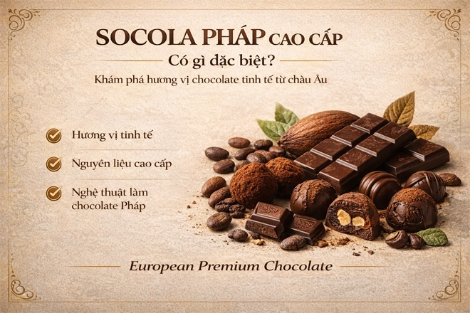 Socola Pháp cao cấp có gì đặc biệt? Khám phá hương vị chocolate tinh tế từ châu Âu 1 Socola pháp nhập khẩu cao cấp