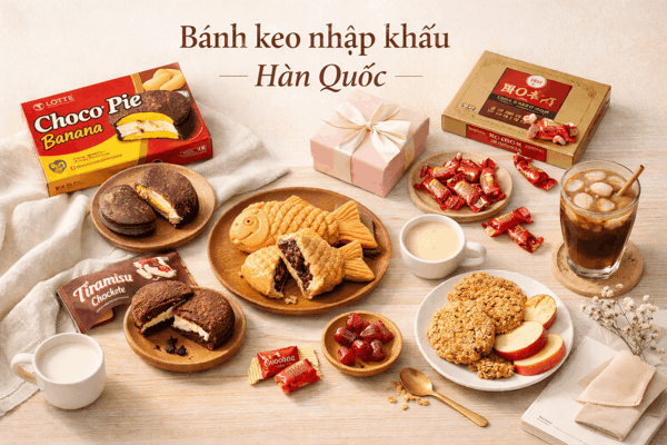 Gợi ý bánh kẹo nhập khẩu Hàn Quốc được ưa thích