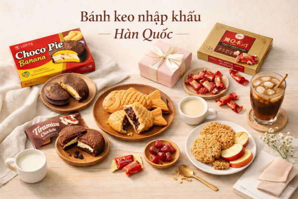 Top bánh kẹo nhập khẩu Hàn Quốc được ưa thích 