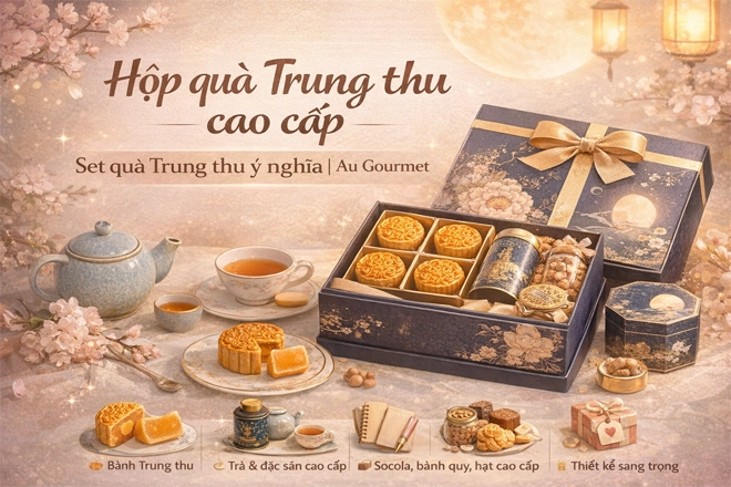 Hộp quà Trung thu cao cấp 2026 – Set quà Trung thu ý nghĩa | Au Gourmet 